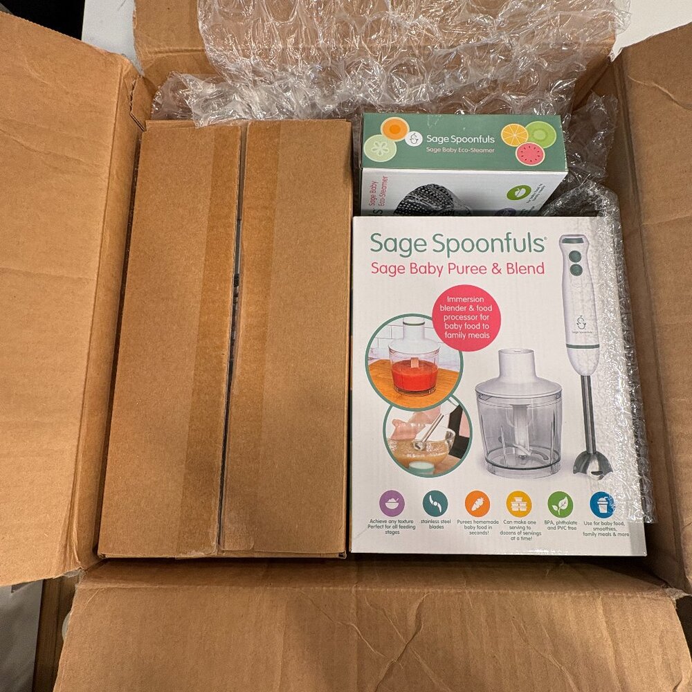 Sage Spoonfuls Baby Food Maker, Processor, Immersion Blender, Steamer Basket